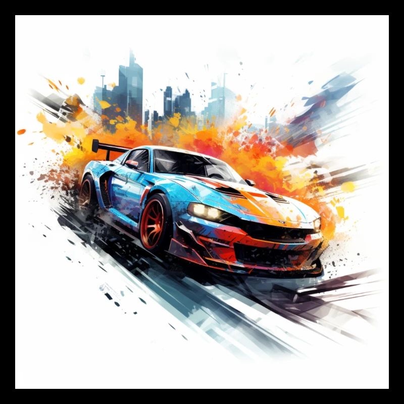 Besoin d’art de jeu de vitesse, orange et bleu