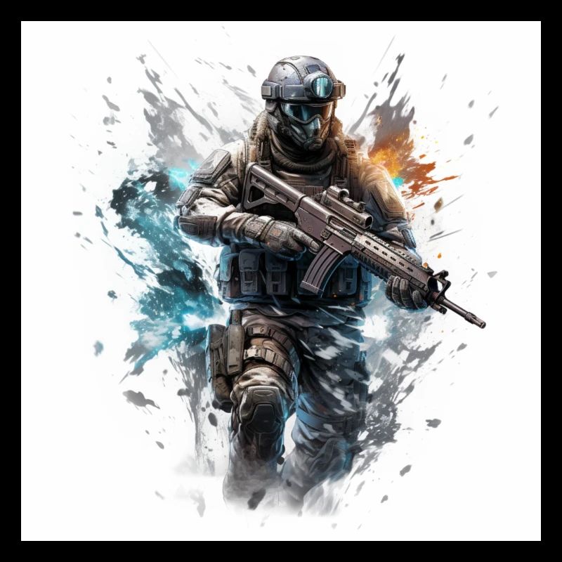 COD gaming art shooter