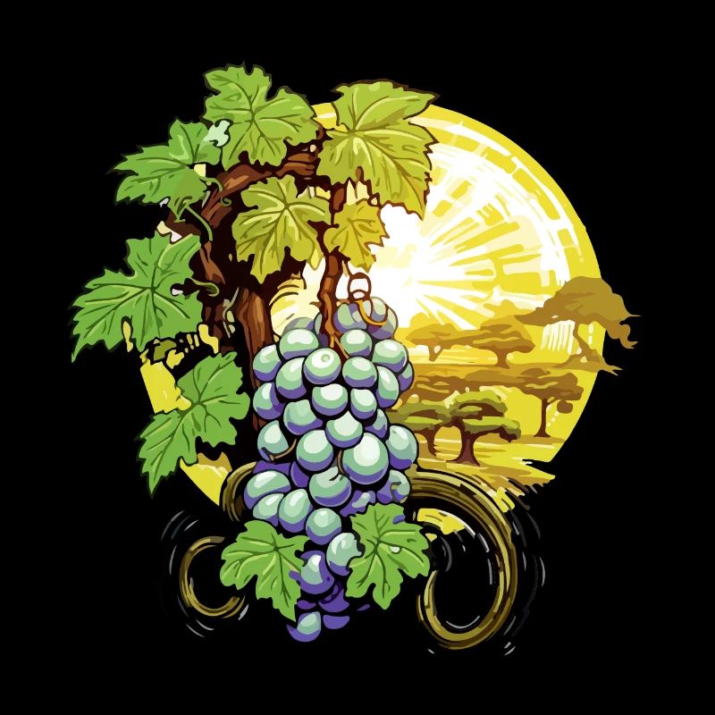 Grappe de raisin au soleil