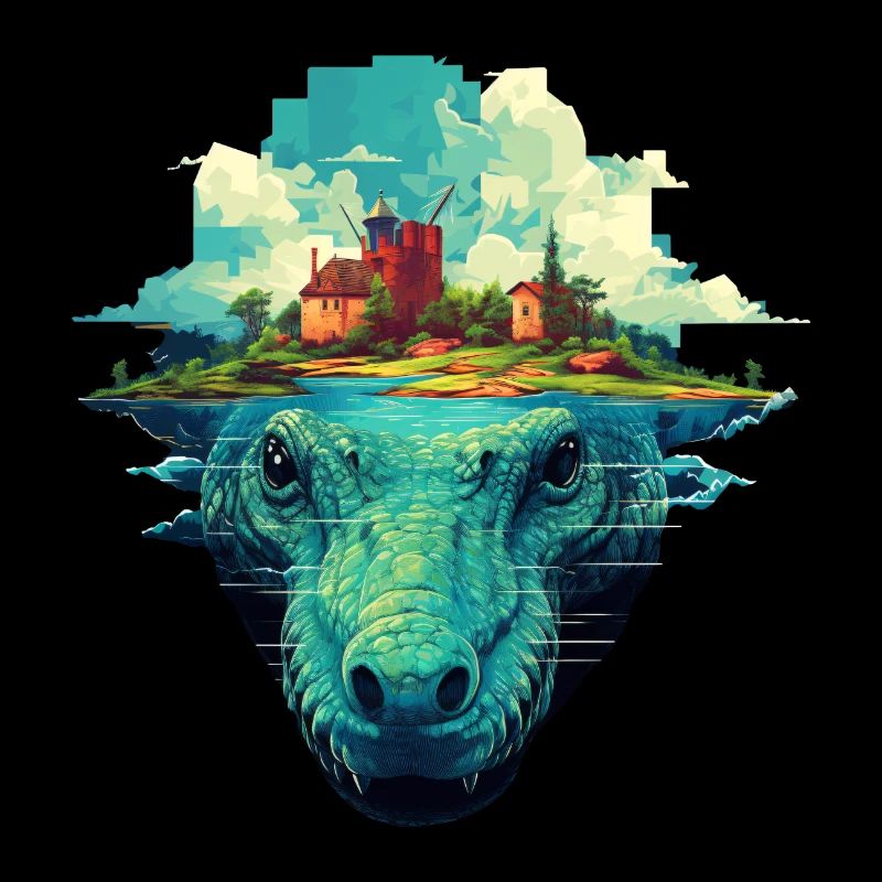 Crocodile à l’affût