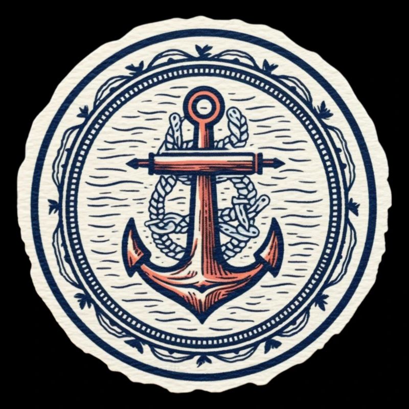 Logo d’ancre, nautique