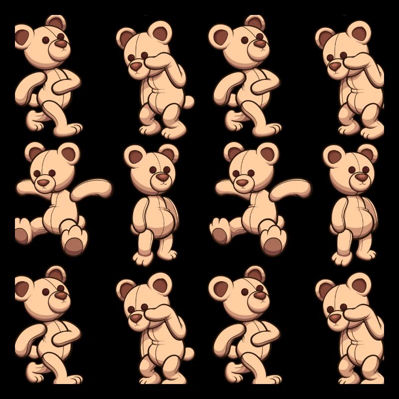 Cartoon Teddy Bear Pattern