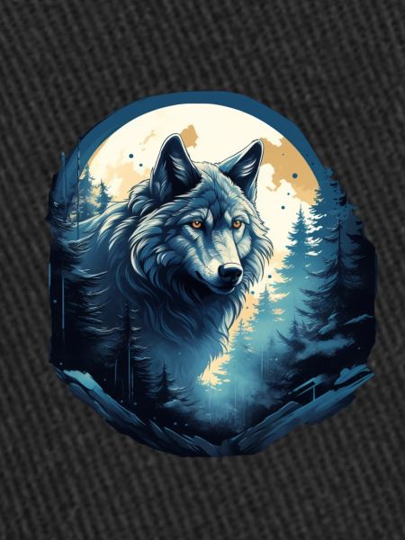 Mystical wolf at night