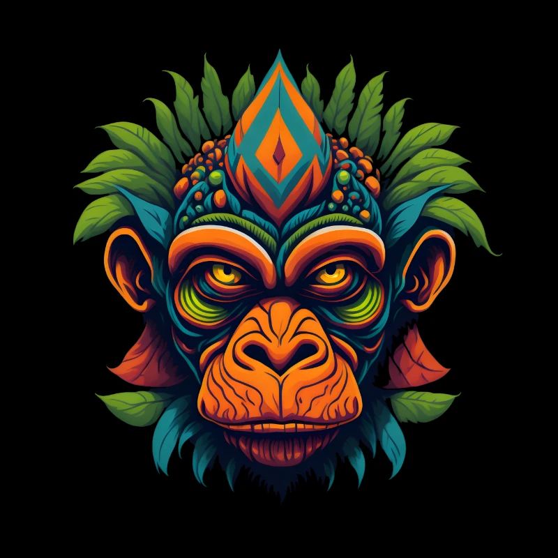Trippy Affe Primat Dschungel