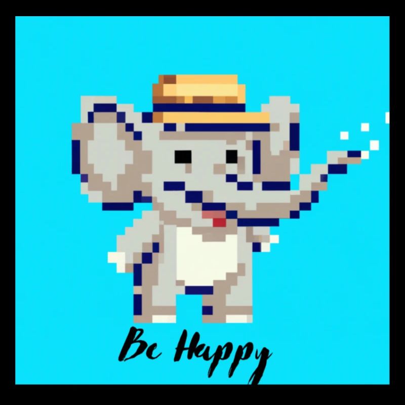 Soyez heureux éléphant
