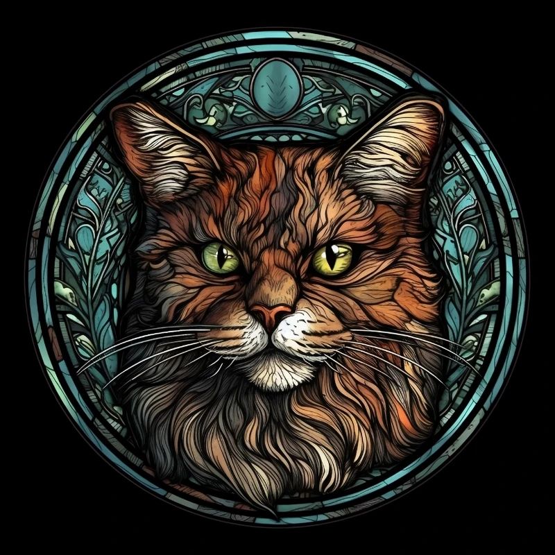Manx Cat Breed Aquarelle Verre