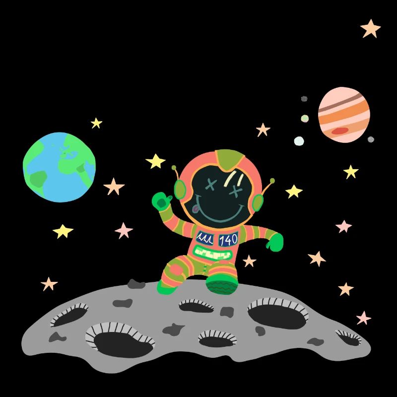 astronaute orange vert