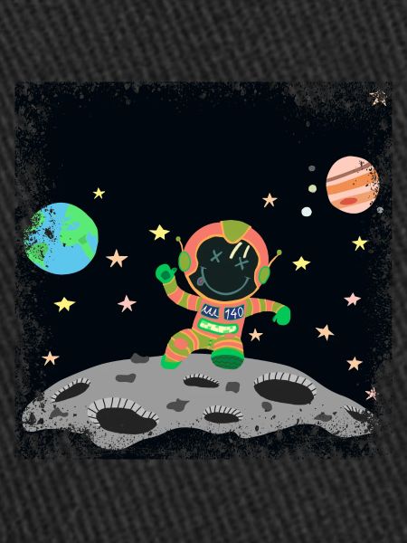 astronaute orange vert grunge