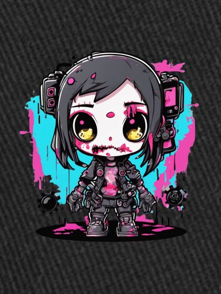 Fille zombie futuriste