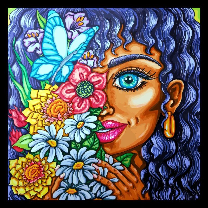 Mädchen mit Blumen