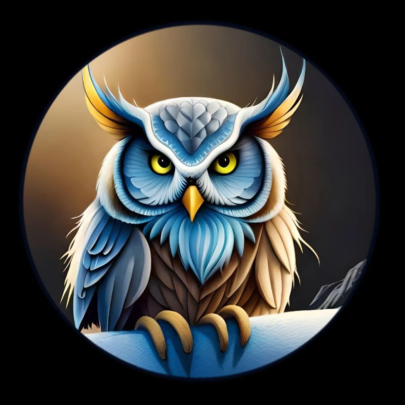 Eule - Eule - Zeichnung Illustration Vogel