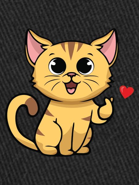 Nette Katze mit Herzzeichen