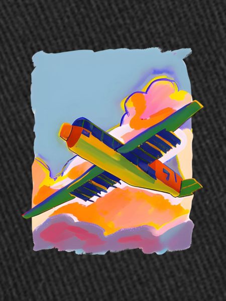 Flugzeug gemalt