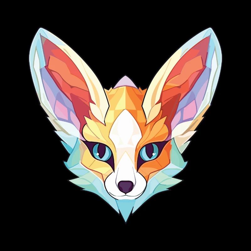 Fennec Fox Aquarelle colorée Illustration d’animaux