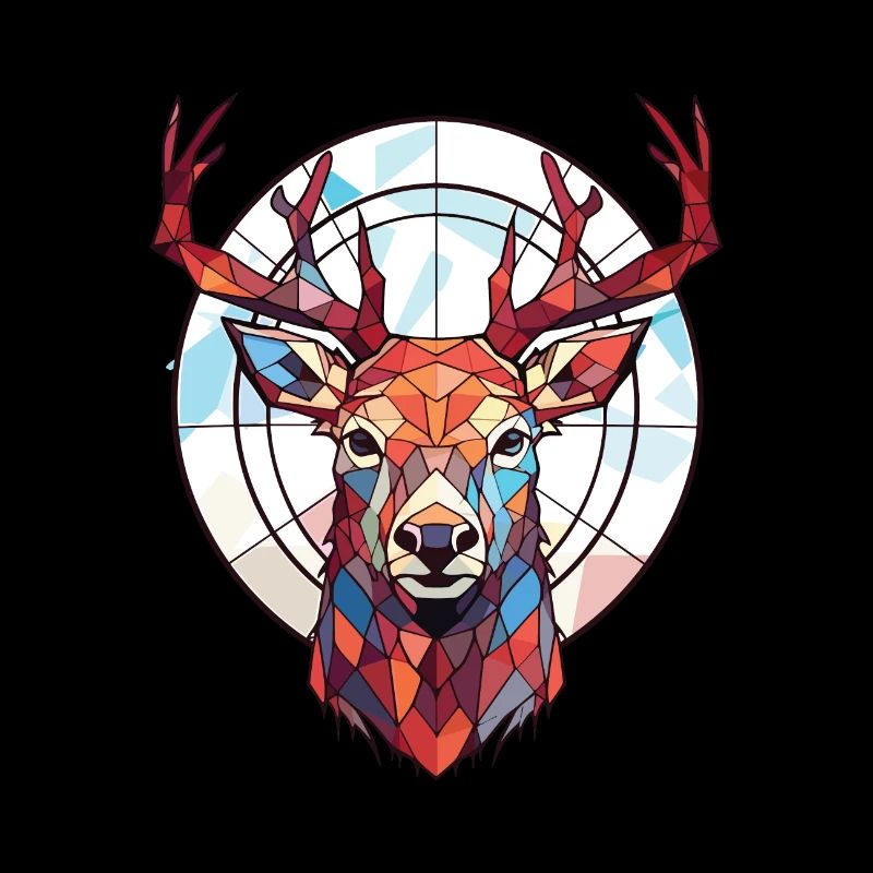 Red Deer Aquarelle colorée Illustration d’animaux