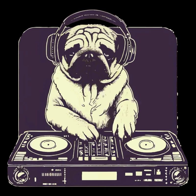 Pug Dog DJ Gift Idea - DJ Dog