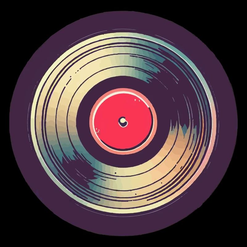 Disque vinyle rétro
