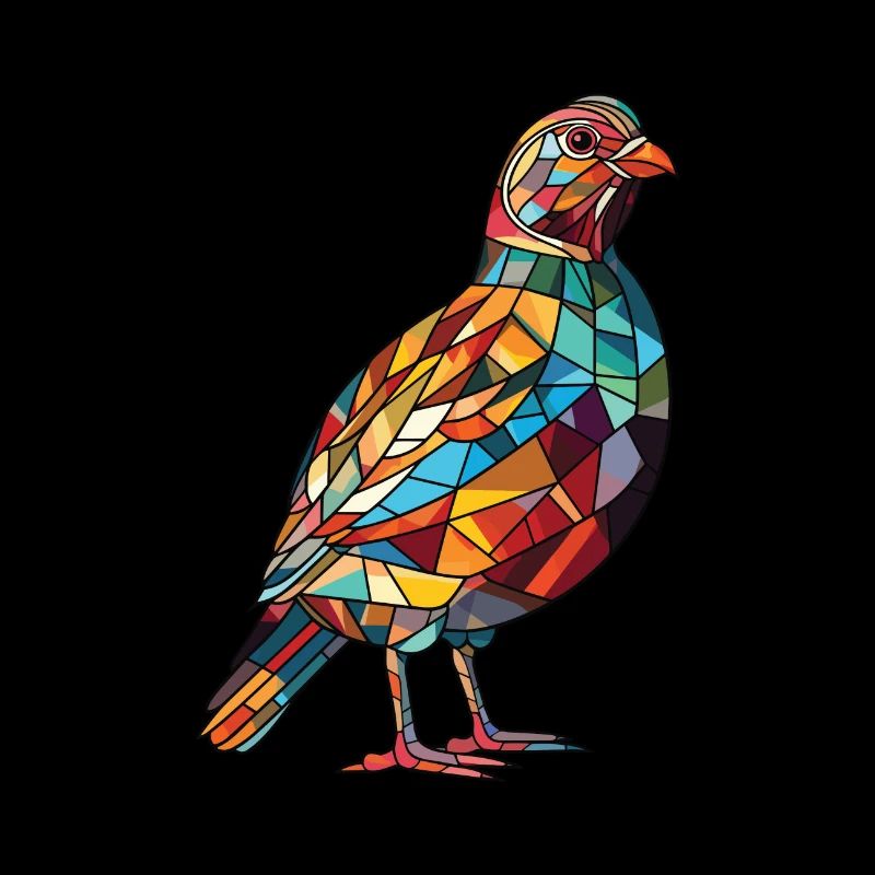 perdrix coloré aquarelle illustration animale