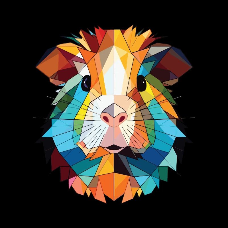 Cochon d’Inde Aquarelle colorée Illustration d’animaux