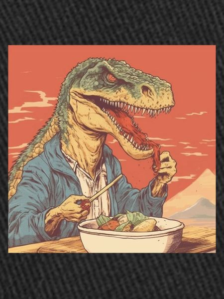 T-Rex isst Ramen