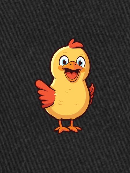 Poulet Cartoon Kawaii Aquarelle Illustration