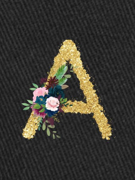 Lettre a gold floral