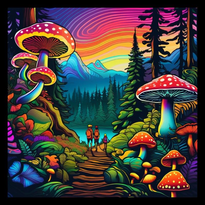 psychedelisches trippy Freundschafts-Design