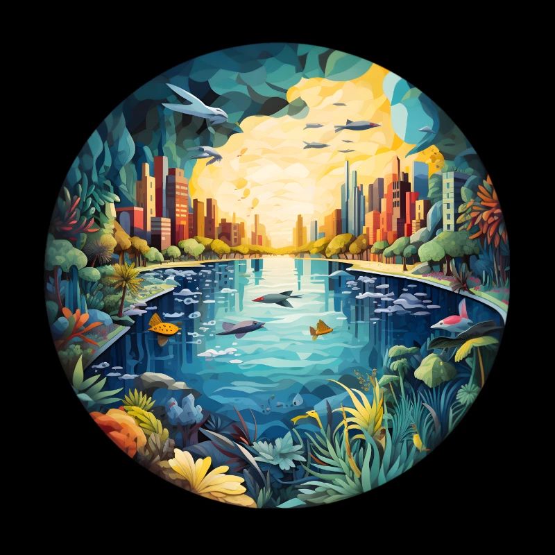 Fantastic underwater city