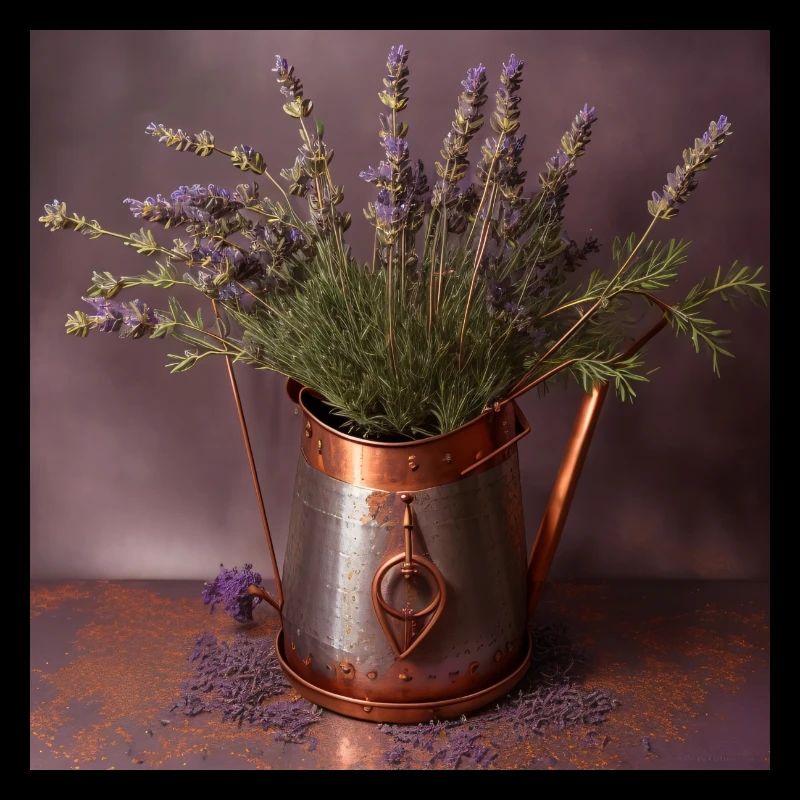 Lavender in a copper jug