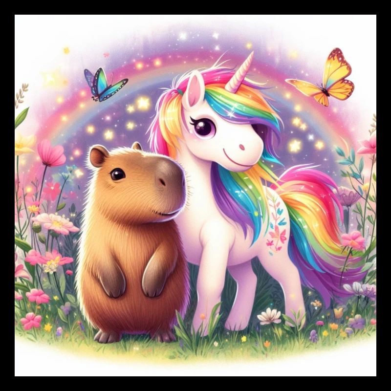 Capybara und Einhorn