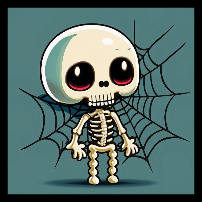 Joyeux Halloween squelette mignon effrayant drôle effrayant