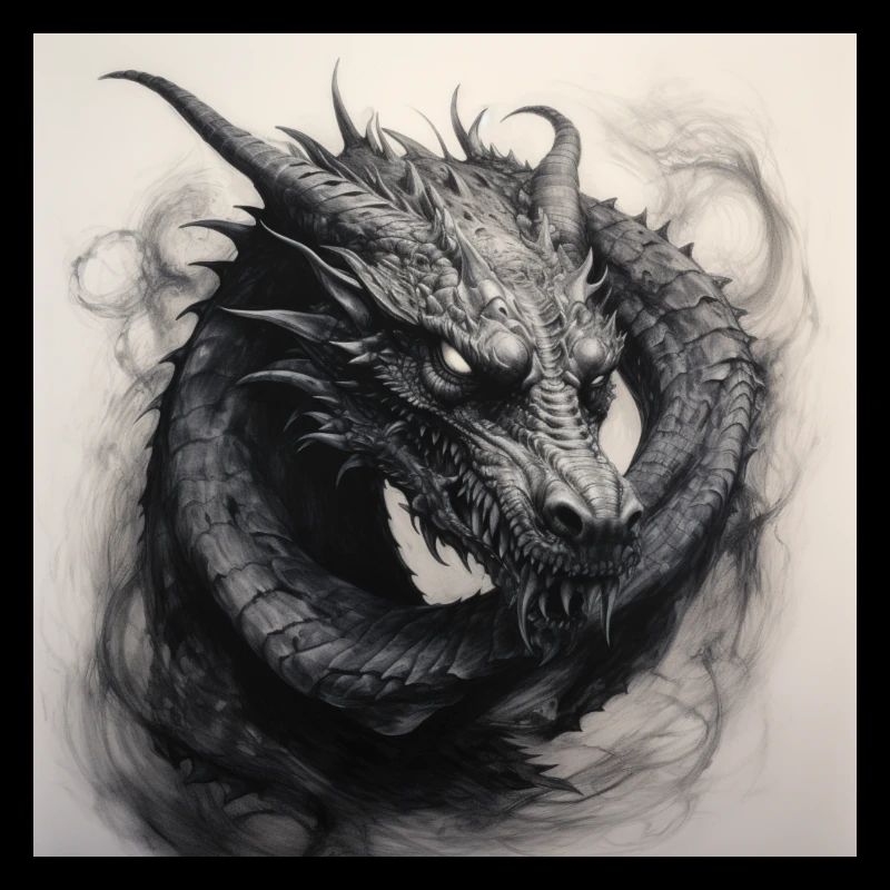 Drache bietet Schutz und Kraft