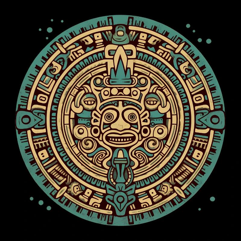 Inka, Azteke, Maya Münze, Symbol, Artwork