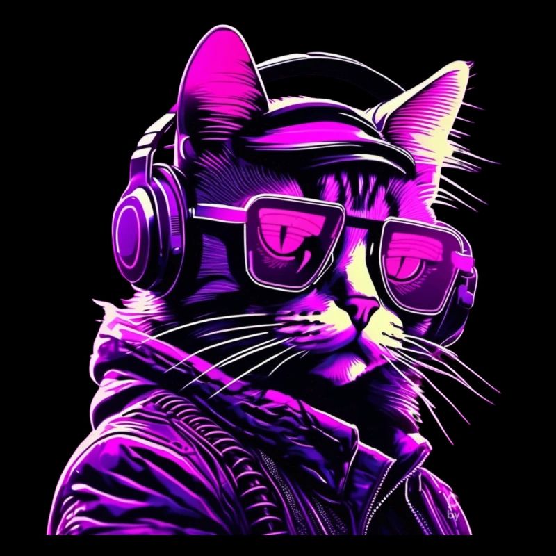 Techno Katze Neon