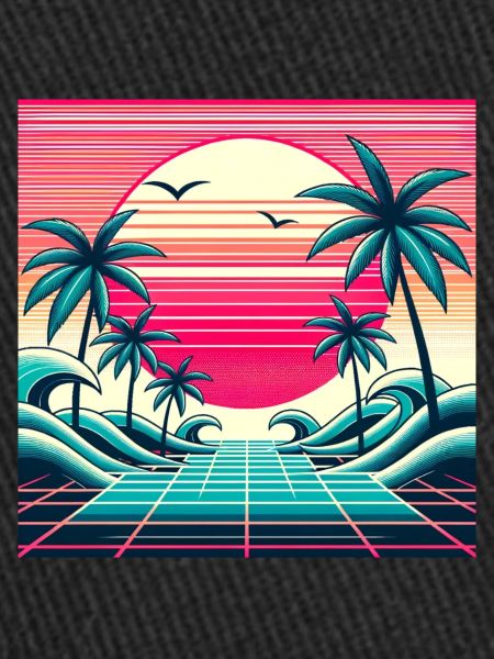 Retro Wave 80s Sunset