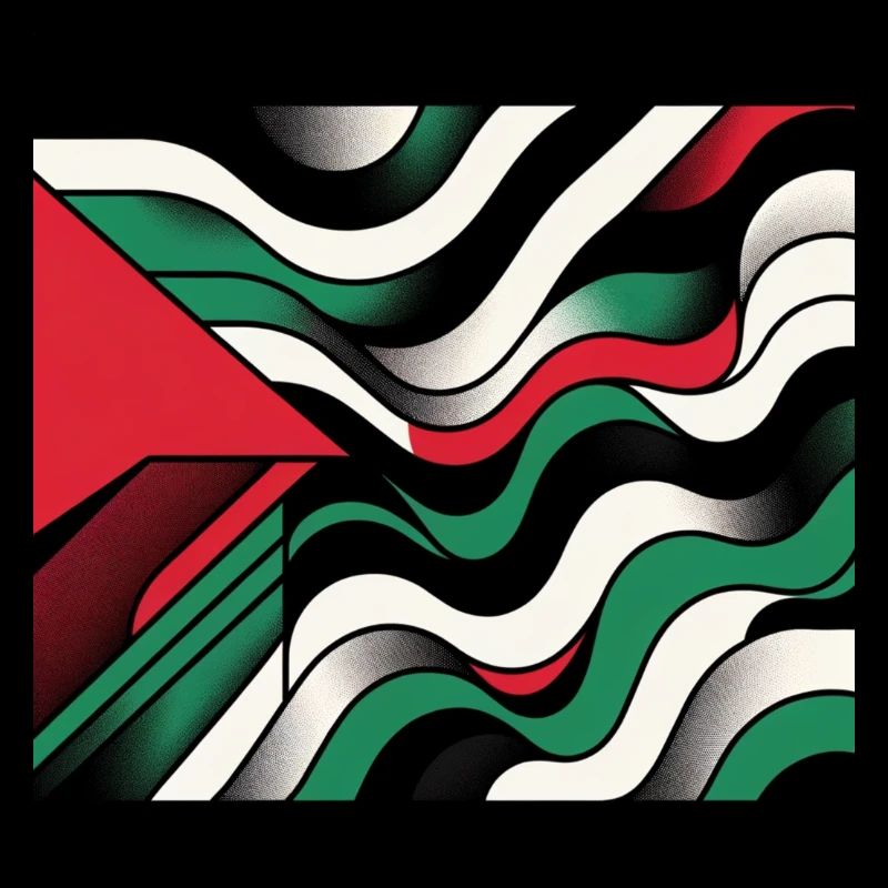 Jeu de couleurs Palestine : Design abstrait moderne