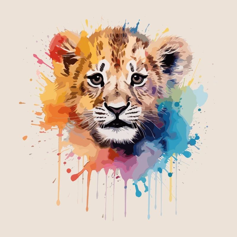 Bébé loin en couleur avec splash