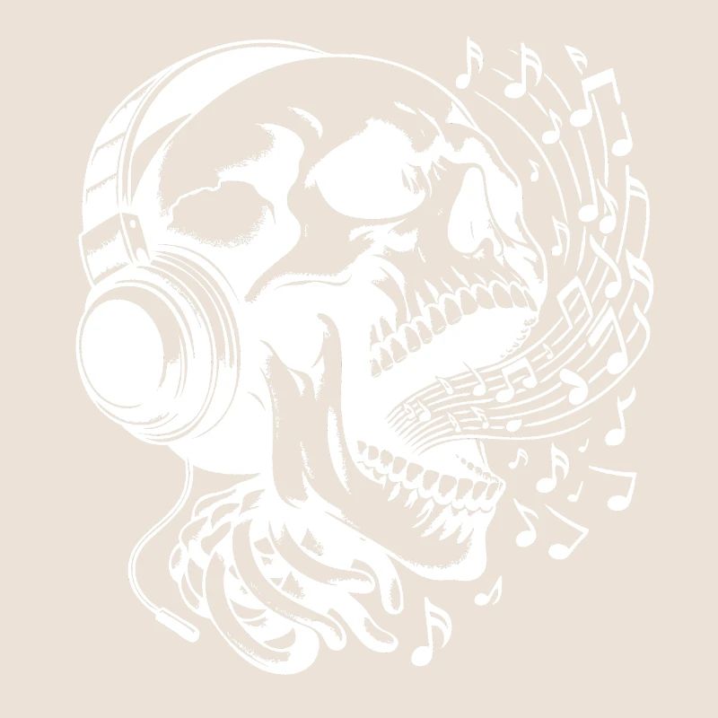 Vanitas Singender Schädel Kopfhörer