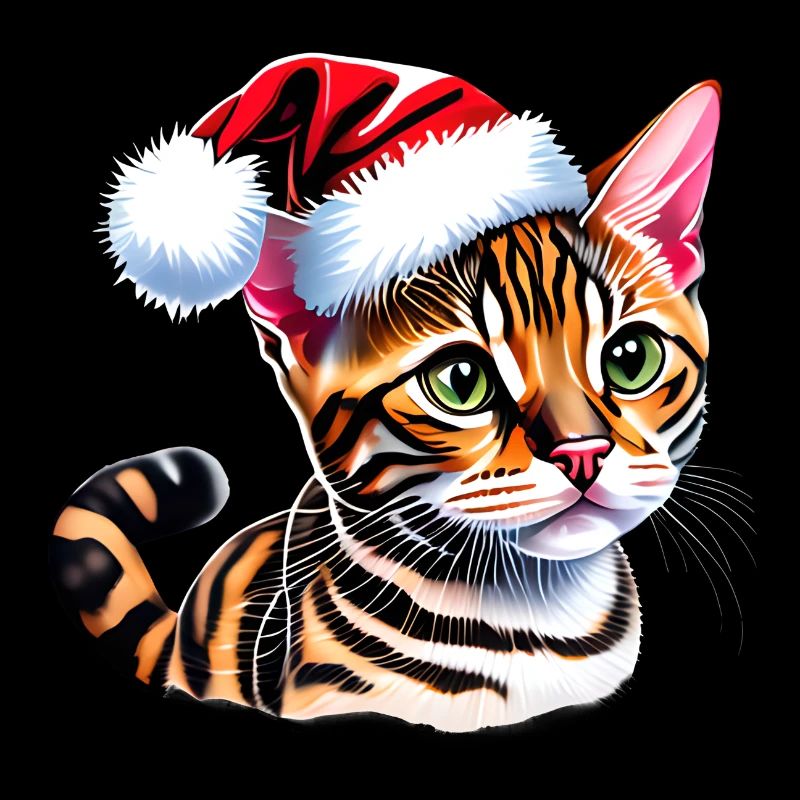 Chaton de Noël chat du Bengale Chaton du Bengale