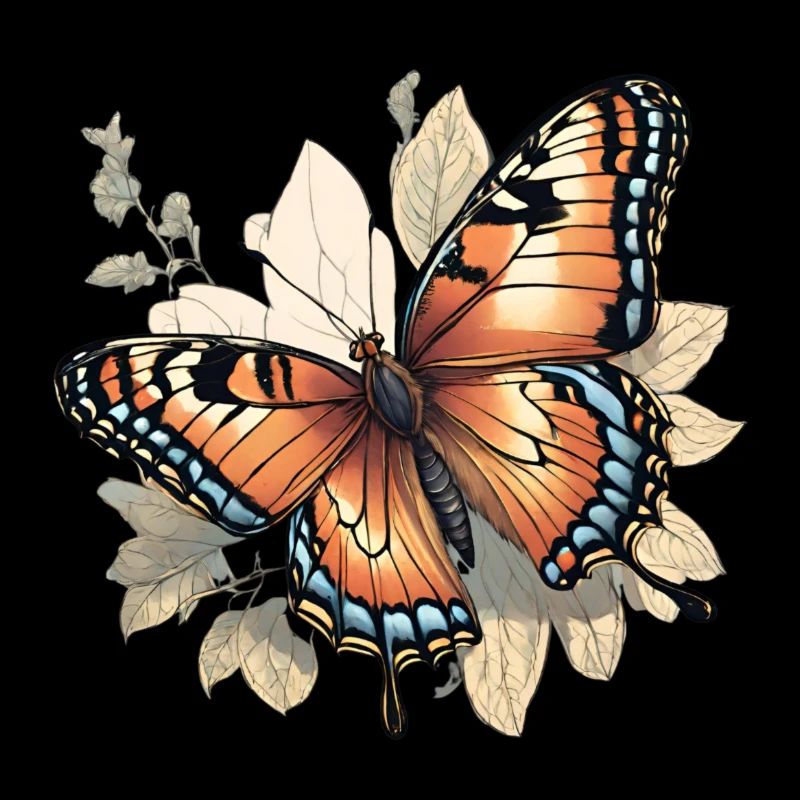 Le majestueux et beau papillon coloré