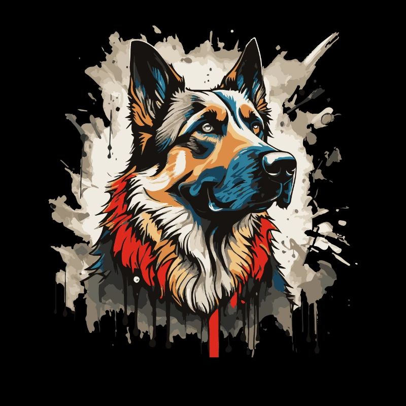 German Shepherd Graffiti