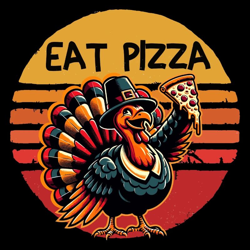 Manger Pizza Thanksgiving Dinde Graphique