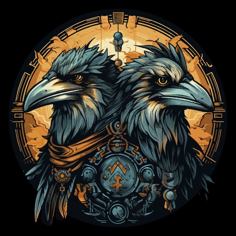 Hugin & Munin Wikinger Design Valhalla