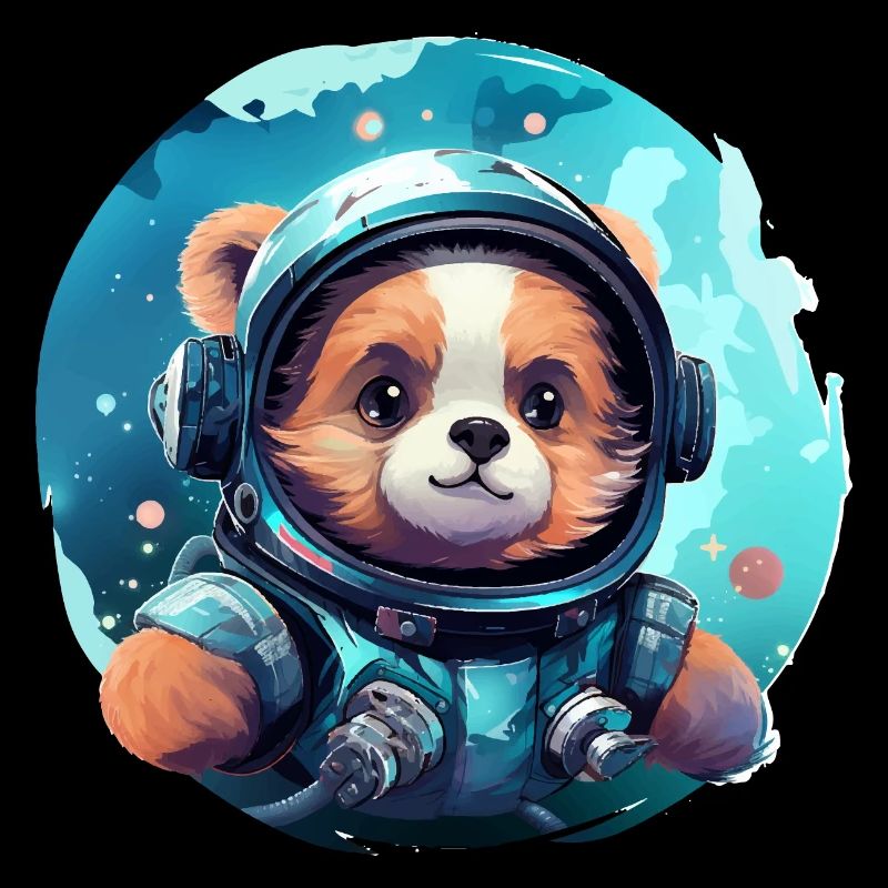 Witziger Bär im Astronauten Look.