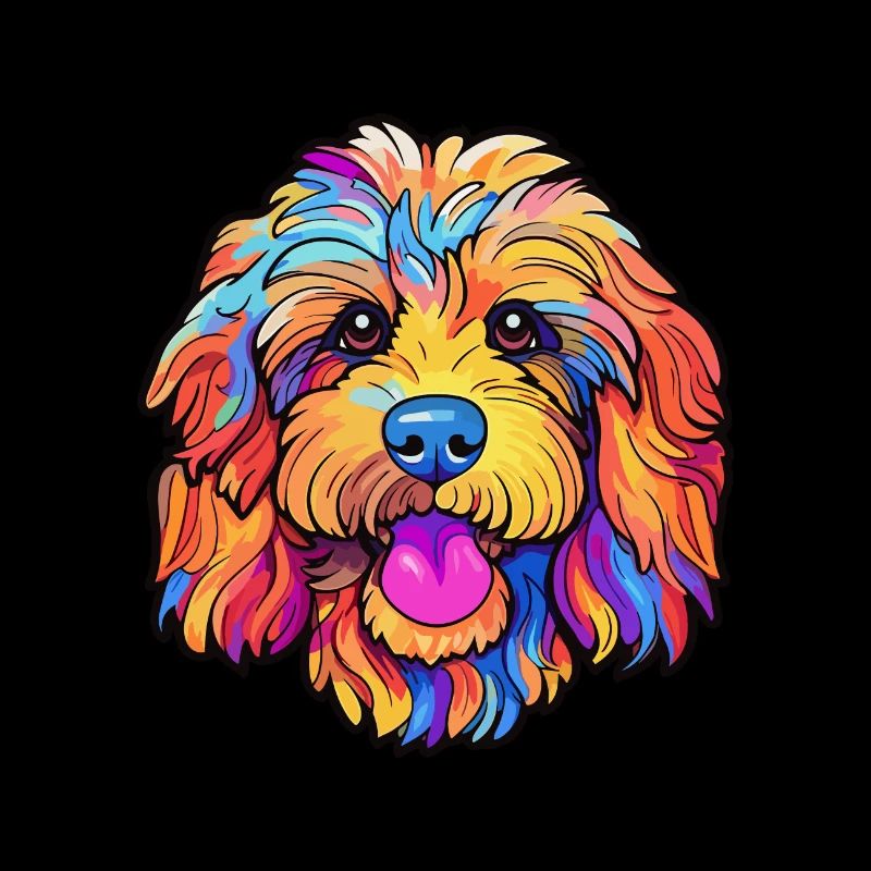 Cockapoo chien race dessin animé kawaii illustration