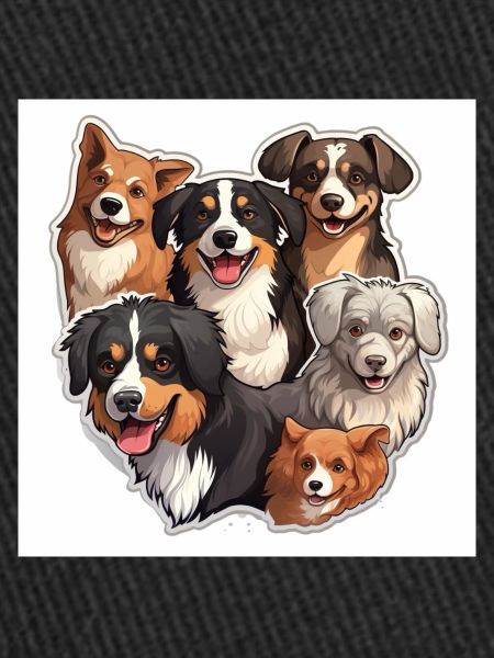 6 adorables chiens