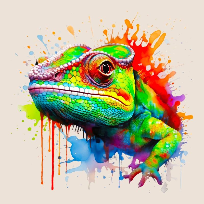 Caméléon en couleurs
