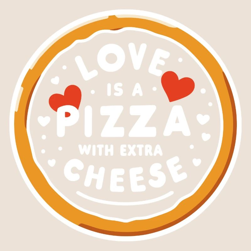 Liebe ist eine Pizza mit extra Käse