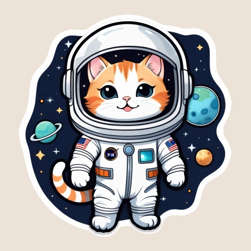 chat astronaute - espace