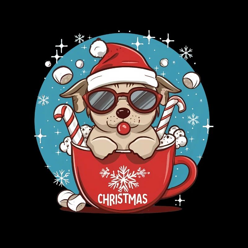 Chiot de Noël en Mug - Joyeux Noël